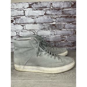 TCG Porter Gray Suede Leather High Top Casual Sneakers Shoes Men Sz 49EU/16M US